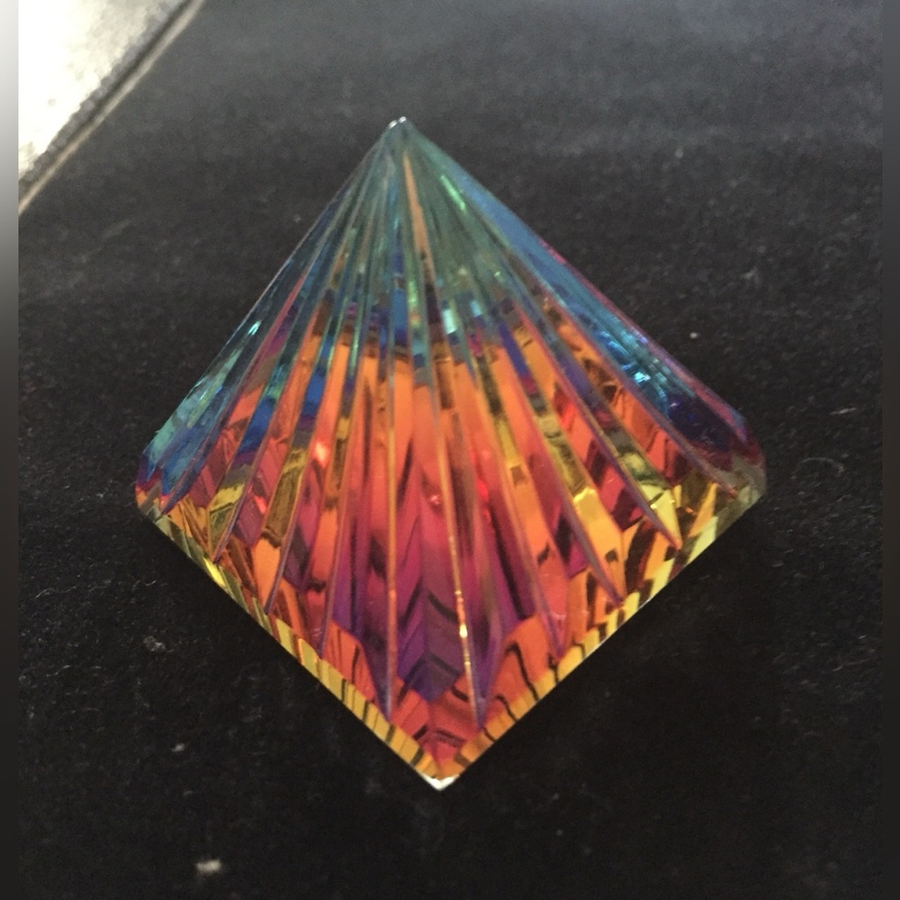 Austrian Crystal Fluted Pyramid